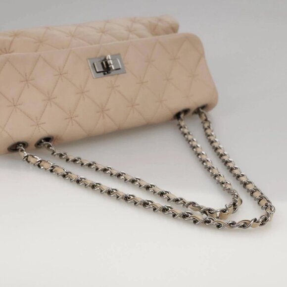 CHANEL Matelasse Chain Shoulder Bag Grained Calf Skin Pink CC Auth - Picture 6 of 15